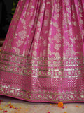 Glamorous Pink Party Wear Silk Zari Lehenga Choli With Dupatta - Zeel Clothing