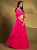 Glamorous Pink Sequins Soft Net Engagement Wear Lehenga Choli - Zeel Clothing