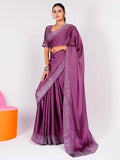Glamorous Pink Swarovski Work Rangoli Silk Reception Wear Saree - Zeel Clothing