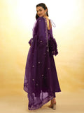Glamorous Purple Organza Festival Wear Salwar Suit With Dupatta - Zeel Clothing