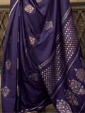 Glamorous Violet Woven Satin Function Wear Saree With Blouse - Zeel Clothing