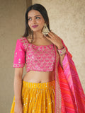 Glamorous Yellow Sequins Georgette Haldi Wear Lehenga Choli - Zeel Clothing