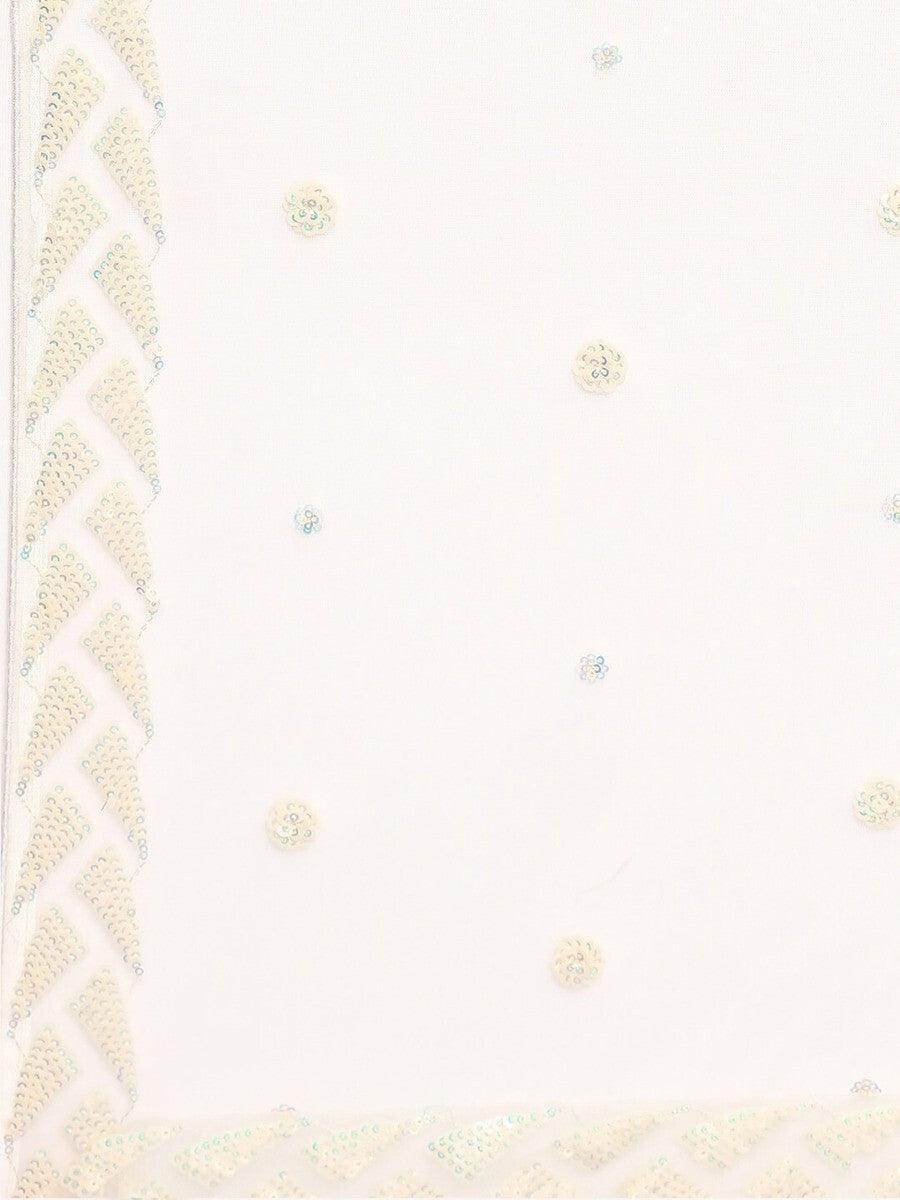 Glorious Beige Sequins Net Festive Wear Lehenga Choli With Dupatta - Zeel Clothing