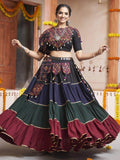 Glorious Multi-Colored Thread Embroided Rayon Festive Lehenga Choli - Zeel Clothing