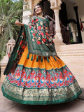 Glorious Mustard Patola Printed Silk Festival Wear Lehenga Choli - Zeel Clothing
