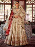 Glorious Off-White Sequins Silk Bridal Lehenga Choli With Double Dupatta
