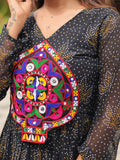 Gorgeous Black Bandhani Printed Georgette Navratri Wear Gown - Zeel Clothing