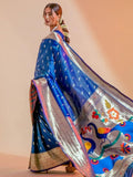Gorgeous Blue Woven Paithani Silk Reception Wear Saree With Blouse - Zeel Clothing