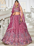 Gorgeous Burgundy Sequins Work Bridesmaids Lehenga Choli With Dupatta - Zeel Clothing