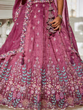 Gorgeous Burgundy Sequins Work Bridesmaids Lehenga Choli With Dupatta - Zeel Clothing