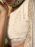 Gorgeous Cream Sequins Georgette Designer Lehenga Choli With Dupatta - Zeel Clothing