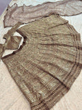 Gorgeous Golden Sequins Georgette Lehenga Choli With Dupatta - Zeel Clothing