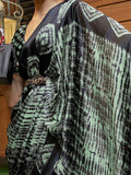 Gorgeous Green Printed Satin Silk Party Wear Saree With Blouse - Zeel Clothing