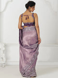 Gorgeous Mauve Dola Silk Beads Work Engagement Wear Saree - Zeel Clothing