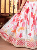 Gorgeous Multicolor Floral Printed Chinon Party Wear Lehenga Choli With Dupatta - Zeel Clothing