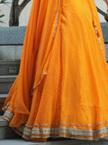 Gorgeous Orange Laheriya Print Georgette Designer Lehenga Choli - Zeel Clothing