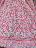 Gorgeous Pink Dori Work Net Engagement Wear Lehenga Choli - Zeel Clothing