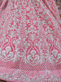 Gorgeous Pink Dori Work Net Engagement Wear Lehenga Choli - Zeel Clothing