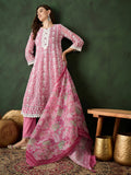Gorgeous Pink Embroidered Organza Festival Wear Pant Suit - Zeel Clothing