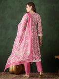 Gorgeous Pink Embroidered Organza Festival Wear Pant Suit - Zeel Clothing