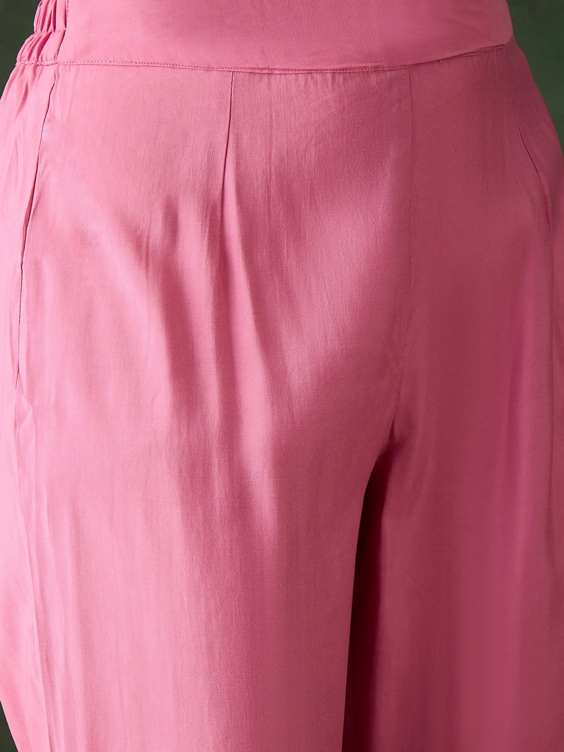 Gorgeous Pink Embroidered Organza Festival Wear Pant Suit - Zeel Clothing