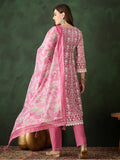 Gorgeous Pink Embroidered Organza Festival Wear Pant Suit - Zeel Clothing