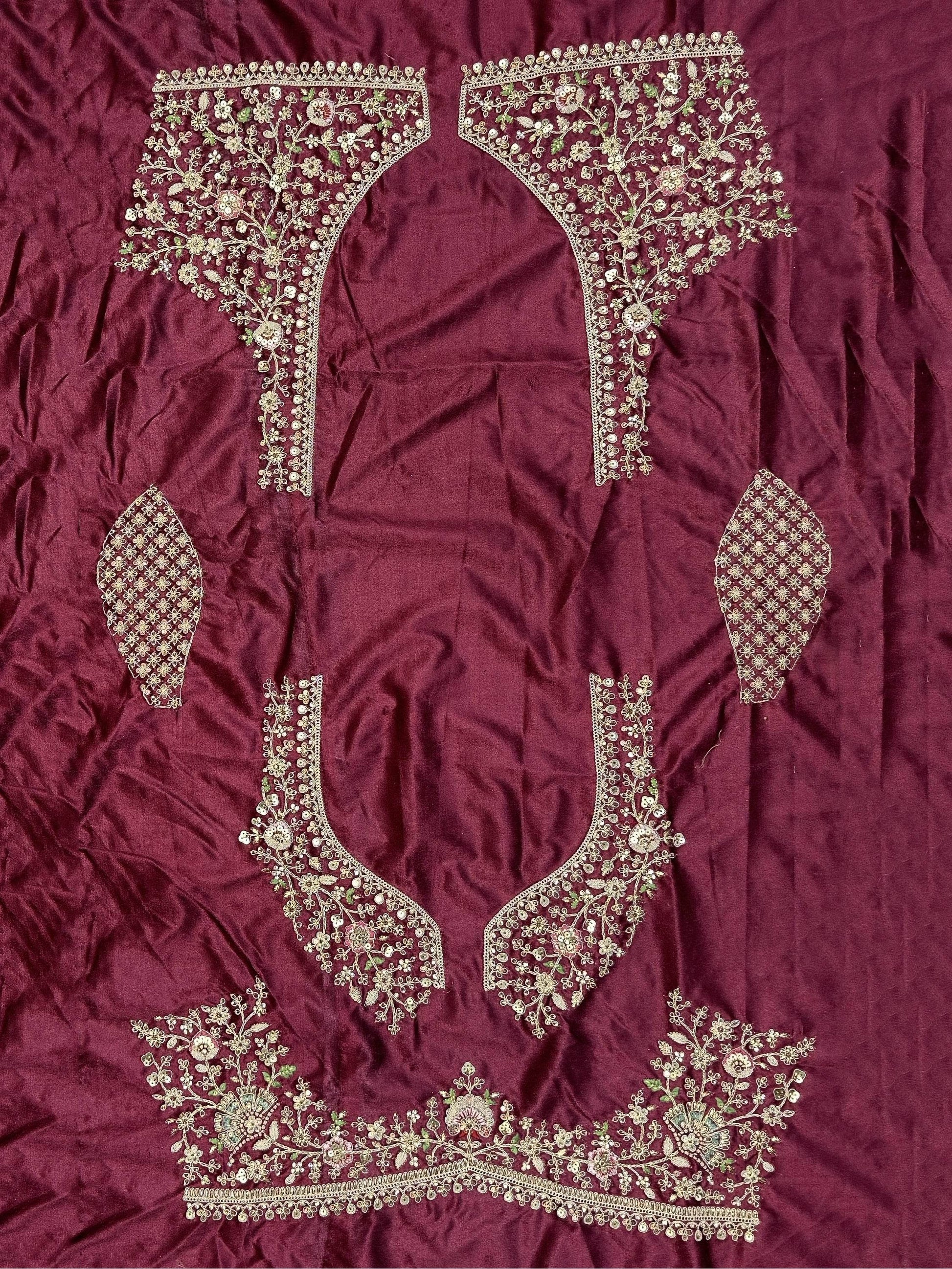 Gorgeous Pink Embroidered Velvet Bridal Lehenga Choli With Dupatta - Zeel Clothing