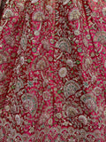 Gorgeous Pink Embroidered Velvet Bridal Lehenga Choli With Dupatta - Zeel Clothing