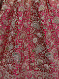 Gorgeous Pink Embroidered Velvet Bridal Lehenga Choli With Dupatta - Zeel Clothing