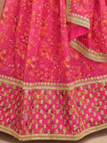 Gorgeous Pink Floral Printed Organza Traditional Lehenga Choli - Zeel Clothing