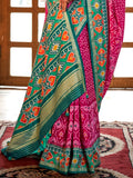 Gorgeous Pink Patola Printed Silk Event Wear Saree With Blouse - Zeel Clothing
