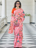 Gorgeous Pink Patola Weaving Silk Wedding Wear Saree - Zeel Clothing