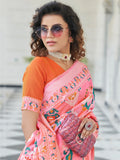 Gorgeous Pink Patola Weaving Silk Wedding Wear Saree - Zeel Clothing