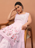 Gorgeous Pink Sequins Georgette Eid Special Sharara Suit With Dupatta - Zeel Clothing