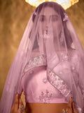 Gorgeous Pink Thread Embroidery Net Wedding Lehenga Choli With Dupatta - Zeel Clothing