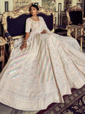 Gorgeous White Embroidered Georgette Bridesmaid Lehenga Choli - Zeel Clothing