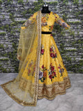 Gorgeous Yellow Colored Partywear Designer Embroidered Lehenga Choli - Zeel Clothing