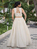 Graceful Off-White Kutchi Gamthi Work Cotton Navratri Wear Lehenga Choli - Zeel Clothing
