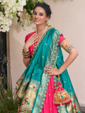 Graceful Pink Zari Weaving Silk Wedding Lehenga Choli With Dupatta - Zeel Clothing