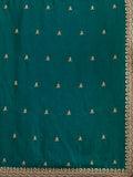 Graceful Teal Green Sequins Work Tissue Engagement Wear Saree With Blouse