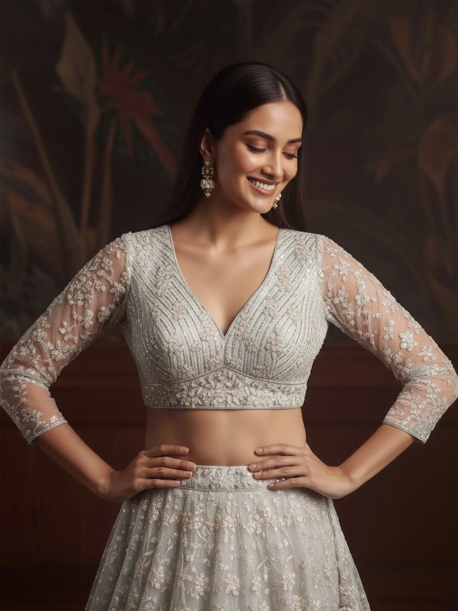 Grand White Dori Embroidery Net Designer Lehenga Choli With Dupatta