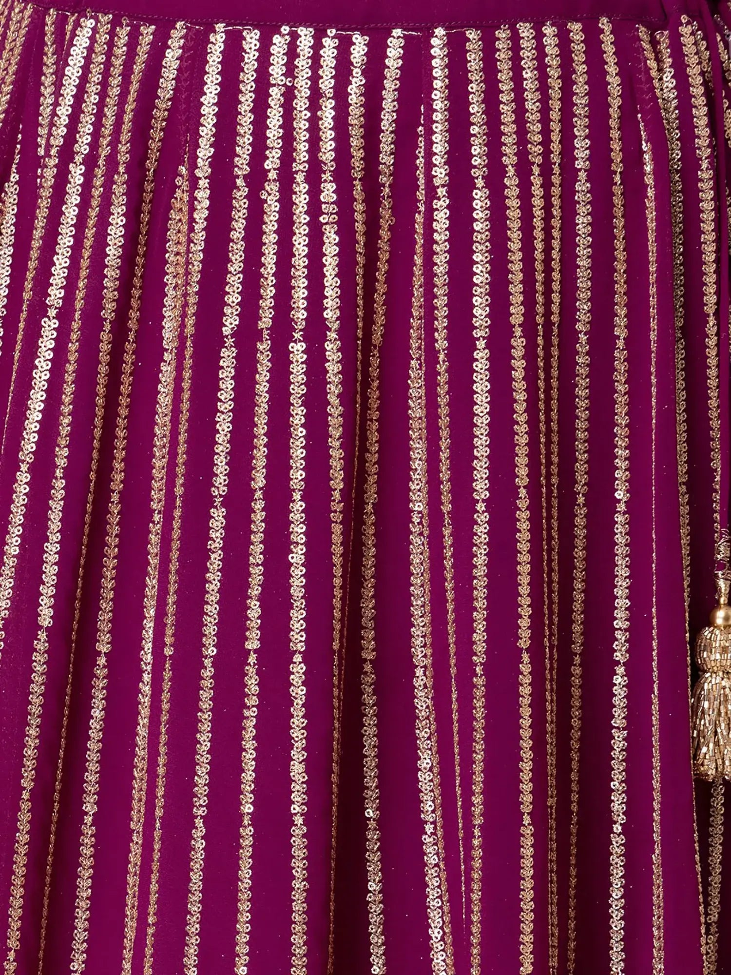 Great Dark Purple Sequin Georgette Engagement Wear Lehenga Choli - Zeel Clothing