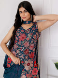 Great Teal Blue Sequins Embroidery Georgette Wedding Wear Palazzo Suit