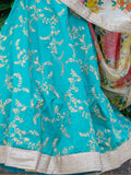 Wonderful Green Sequins Art Silk Lehenga Choli With Printed Dupatta