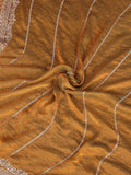 Superb Mustard Yellow Sequins Chiffon Haldi Wear Saree With Blouse