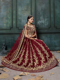 Impressive Maroon Colored Designer Partywear Raw Silk Lehenga Choli - Zeel Clothing