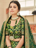 Improbable Green Sequins Art Silk Engagement Wear Lehenga Choli - Zeel Clothing