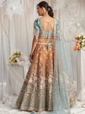 Incredible Brown Sequins Tissue Silk Reception Wear Lehenga Choli - Zeel Clothing