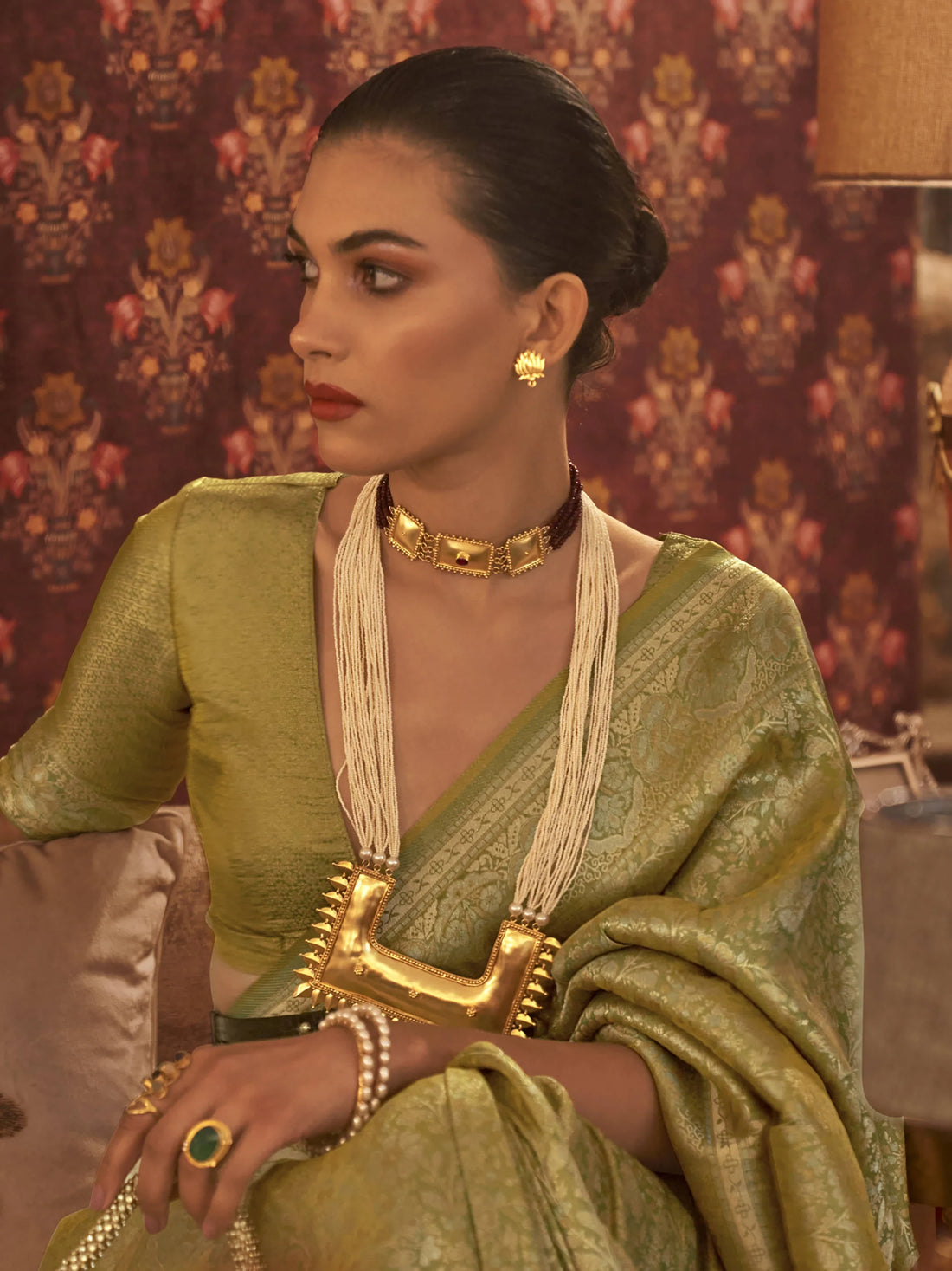 Incredible Green Zari Woven Silk Event Wear Saree With Blouse - Zeel Clothing