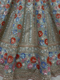Incredible Grey Sequins Net Reception Wear Lehenga Choli With Dupatta - Zeel Clothing